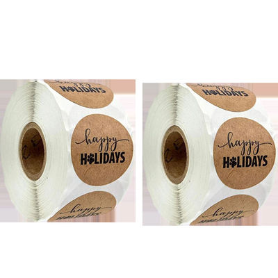 라운드 방수 광택이 나는 커스텀 라벨 스티커 롤 프린팅 브랜드 로고