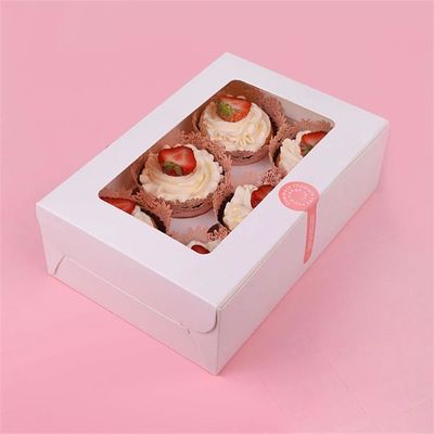 박스오피스 장소 UV를 패키징하는 재활용할 수 있는 컵케이크 테이크아웃식음식 맞춘 식품