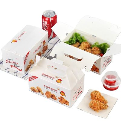 상자 후라이드치킨을 패키징하는 폴드형 버릴 수 있는 400gsm 맞춘 푸드