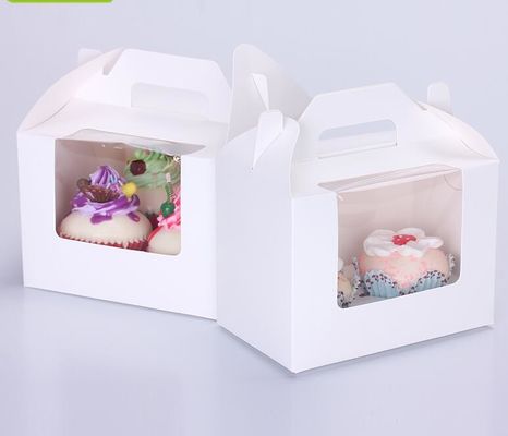 핸들 사용자 지정 색상과 재활용된 400gsm FBB 작은 케이크 상자