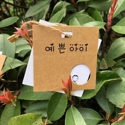 개인화된 에코 우호적 경품 크라프트지 판지는 태그 CMYK 4C를 매답니다