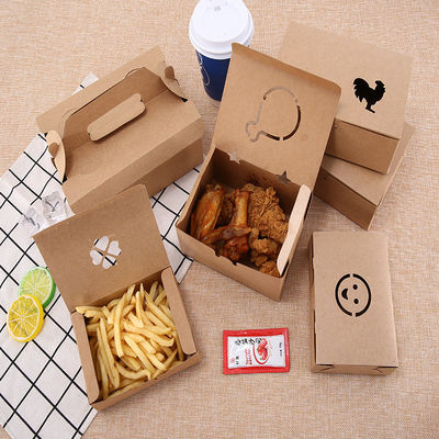 오일 프루프 350gsm 크라프트 지 샐러드 패키징 박스 CMYK 프린팅